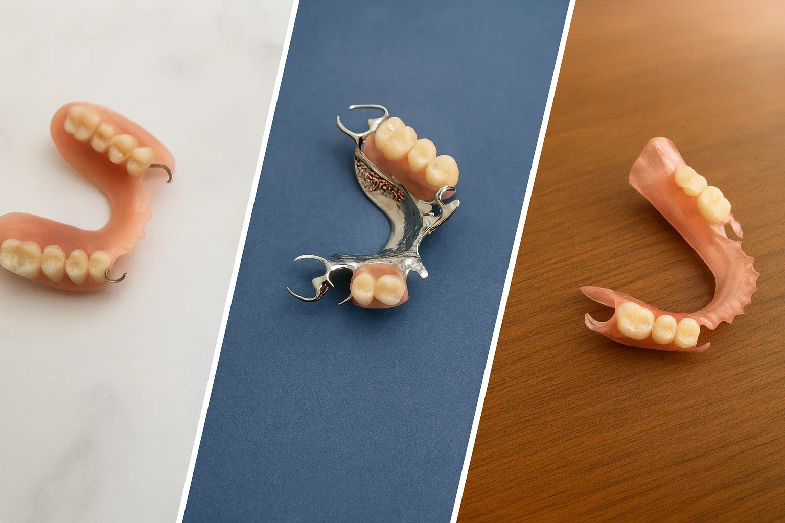 انواع دندان مصنوعی (دسته دندان) - دندانپزشکی ورنا چابهار